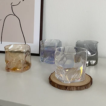 Netočili Sklo Transparentné Shot Glass Pohár Dekor Koktail Pivo Víno Mlieko Čaj Sklo Opakovane Kuchyňa Pitnej Sklenené poháre
