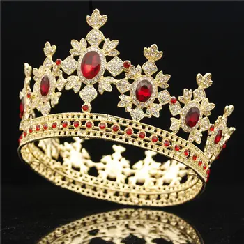 Nevesta tiara koruny Headdress svadobné Vlasy, Šperky Drahokamu Crystal Kráľovná Kráľ Tiaras a Koruny Sprievod Diadem Vlasové Ozdoby