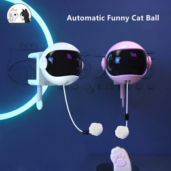 Nové Elektrické Cat Hračka Vtipné Mačku Teaser Loptu Hračka Automatické Zdvíhanie Jar Rod Yo-Yo Zdvíhacie Loptu Interaktívne Puzzle Smart Pet Hračky