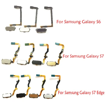 Nový Samsung Galaxy S6 S7 okraji Tlačidlo Domov Odtlačkov prstov Dotyk ID Snímača Flex Kábel Páse s nástrojmi Náhradné Diely