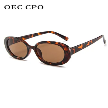 OEC CPO Malé Oválne slnečné Okuliare Ženy Retro Vintage Okrúhle slnečné Okuliare Muži Ženy Značky Dizajnér Módne Okuliare UV400 O647