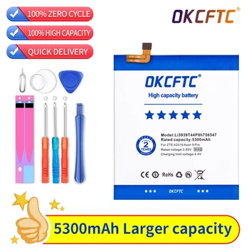 OKCFTC 5300mAh Li3939T44P8h756547 Batérie Pre ZTE A2019 AXON Pro 9 Pro A2020 A2020N2 Axon 10 Pro 5G Mobilný Telefón Vysokej Kvality