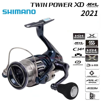 Original SHIMANO 2021 TWIN POWER XD C3000HG C3000XG 4000PG 4000HG 4000XG C5000XG Morské Spinning Fishing Cievky