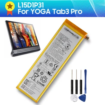 Originálne Náhradné Batérie L15D1P31 pre Lenovo YOGA Tab3 Pro X5-Z8550 X5-Z8500 Tablet Batérie 4000mAh