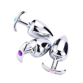 Pohodlné Análny Zástrčky Luxusné Šperky Crystal Školenia Kovový Zadok Plug Fetish Otroctva Análny Stimulácia Sexuálne Hračky pre Ženy Muži