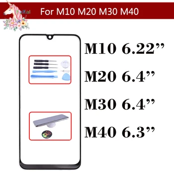 Pre Samsung Galaxy M10 M20 M30 M40 Dotykový Displej Predné Sklo Panel LCD Vonkajší Displej Objektív M105 M205 M305 M405 Náhradné Sklo