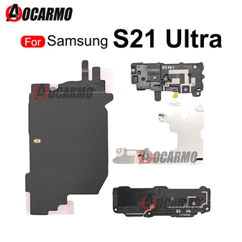Pre Samsung Galaxy S21 Ultra S21U Doske Kryt Reproduktora Bezdrôtové Nabíjanie Cievka Modul Flex Kábel S Plech