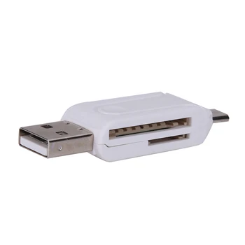 Prenosný Univerzálny 2 v 1, USB OTG Čítačka Kariet Micro USB OTG TF/SD Kariet Adaptérov Telefón Rozšírenie Hlavičky