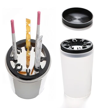 Profesionálne Praktický Držiak Akryl Pero Cleaner Pohár Nail Art Brush Pot Nástroj Na Nechty, Príslušenstvo Na Umývanie Vody Kontajner Pohár