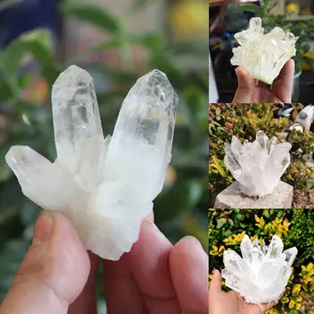 Prírodná Biela Crystal Crystal Klastra Vzorky Minerálnych Liečivých Hrubý Kameň Energie Stĺpec Degaussing Ploche Ornament Malý Darček