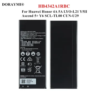 Pôvodné 2200mAh HB4342A1RBC Telefón, Batériu Pre Huawei Honor 4A 5A PRE-L21 Y5II Ascend 5+ Y6 SCL-TL00 CUN-U29 Telefón Batérie