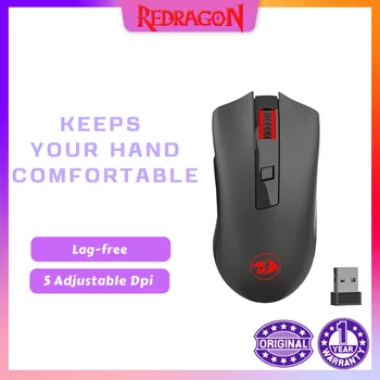 Redragon M652 Gaming Mouse USB Prijímač Bezdrôtovej Myši Ziskové Optických Myší 2.4 G 5 Nastaviteľné DPI Úrovne 6 Tlačidiel pre LOL