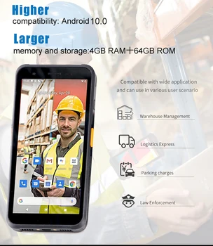 Ručný Terminál PDA 2D Data Collector 4G Plný Netcom Android 10 PDA