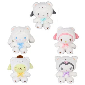 Sanrio Oblečenie pre Bábiku Cos Polar Bear Cinnamoroll Pochacco Pom Pom Purín Bavlna Plushies Bábkové Cartoon 20 cm Plyšové Hračky Dary