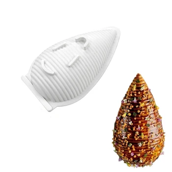 Shell Silikónové Formy Mousse Tortu Formy DIY Prekladané Kvapka Vody Tvar francúzsky Dezert Formy Čokoláda Pečenie Nástroje