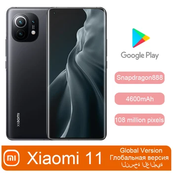 Smartphone Xiao Mi 11 Snapdragon 888 4250mAh Octa-core 108MP Android 5G AMOLED Full Screen