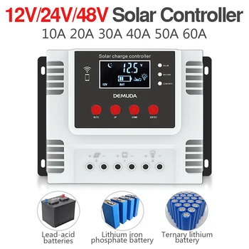 Solárny Regulátor Nabíjania 10A/20A/30A/40A/50A Aplikácie Real-time Sledovanie Údajov, LED Displej Inteligentný 12V/24V/48V Solárny Regulátor