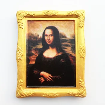Svet Turistické Chladnička Magnet so suvenírmi Louvre Francúzsko Slávny obraz Mona Lisa je Úsmev vysokej kvality Magnety pre Remeslá Darčeky