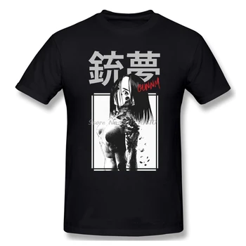 T-Shirt Pre Mužov Gunnm Bavlna Battle Angel Alita Comics Business Skok T Shirt Zábavné Anime Muži Streetwear Harajuku