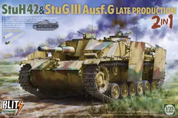 Takom 8006 1:35 rozsahu StuH42 & StuG.III Ausf.G Neskoro Výroby 2 v 1 Model Auta
