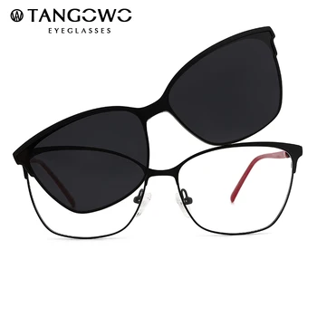 TANGOWO Magnetický Klip na Okuliare Muž, Žena, Kovu, Optických Skiel Rám UV400 Módne Retro Krátkozrakosť, Predpis Okuliarov 2020