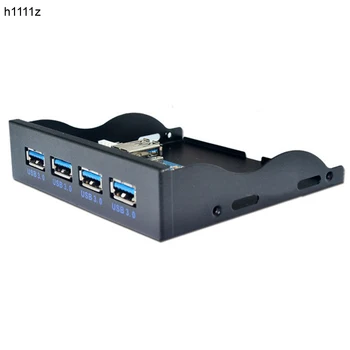 USB HUB, 19+1 20kolíkový 4 Port USB 3.0 Predný Panel Kombinovaný Držiak USB3.0 Hub Adaptér pre PC Desktop 3.5