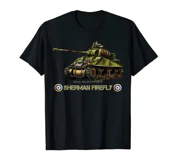 V 2. svetovej Vojne Britskej Armády Tank Sherman Firefly Darček T-Shirt Mužov Bavlny O-neck Tričko Hip Hop Tees Streetwear Harajuku