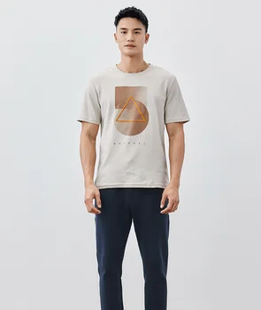 V7891 - Letné nové pánske krátke rukávy T-shirt Americký móda tlačené okolo krku T-shirt