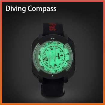 Vonkajšie Kompas Profesionálne 60M /197Ft Potápanie Kompas Nepremokavé Navigator Digitálne Hodinky Potápačské Kompas na Kúpanie, Potápanie