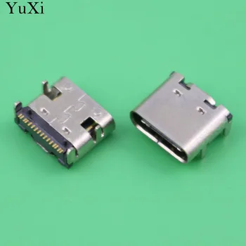 YuXi USB 3.1 Typ-C 16pin samica konektor Pre Mobilný Telefón Nabíjací port Nabíjanie Zásuvky Ťažného nohy plug