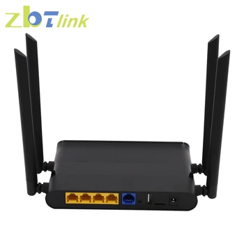 Zbtlink Domov Dual Band 1200Mbps Bezdrôtový Wifi Router Openwrt 800MHz MTK7621A Čip High Gain 4*5dbi Anténa Podporu 60 Zariadení