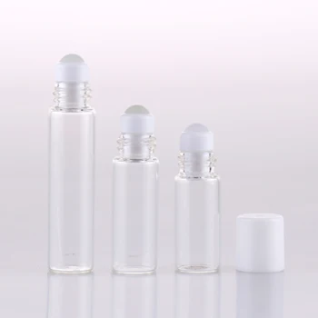 30pcs/veľa 2ml 3ml 5ml Prejdite Na Kolieskových Fľaše pre Esenciálne Oleje Naplniteľné Parfum Fľašu Dezodorant Kontajnerov s bielym vekom