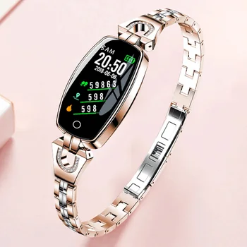 696 H8 Módne Ženy Inteligentný Náramok Sledovať tepovú frekvenciu Fitness Tracke H8 Pro H8pro Náramok Diamond Smartwatch Vodotesný IP67