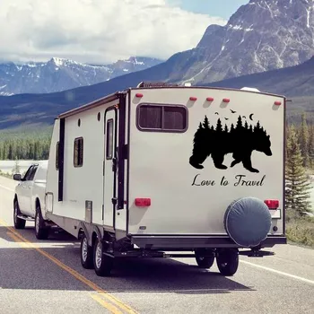 Caravan Camping Niesť Nálepku Vinyl Grafické Držiak Pre Camper RV Trailer Auto Príslušenstvo Aktívny