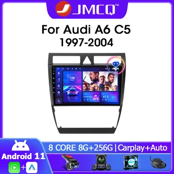 JMCQ 2 Din Android 11 autorádia Pre Audi A6 C5 1997-2004 S6 RS6 Multimediálny Prehrávač 4G Carplay QLED Headunit Audio Stereo Auto DVD