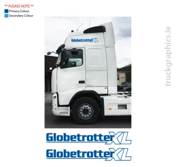 Pre x2 Volvo Globetrotter FH XL ,Obtisky,Nálepky, Grafické,Okenné nálepky