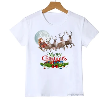 T-Shirt Fof Chlapci/Dievčatá Smiešne, Veselé Vianoce A Šťastný Nový Rok Oblečenie detské Oblečenie Tričko Vianočný Darček Oblečenie Tričko