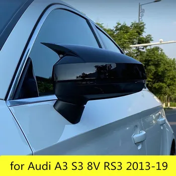Čierna Strana Zrkadlo Spp Kryty pre Audi A3, S3 8V RS3 2013 2014 2015 2016 2017 2018 2019 Nahradiť (Lesklý, Pearl Black)